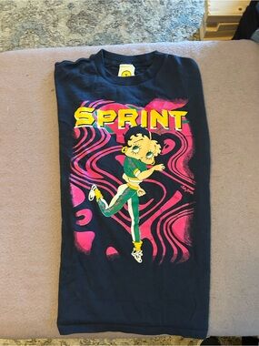 Sprint Betty Boop Graphic Tee - Black/Pink/Green